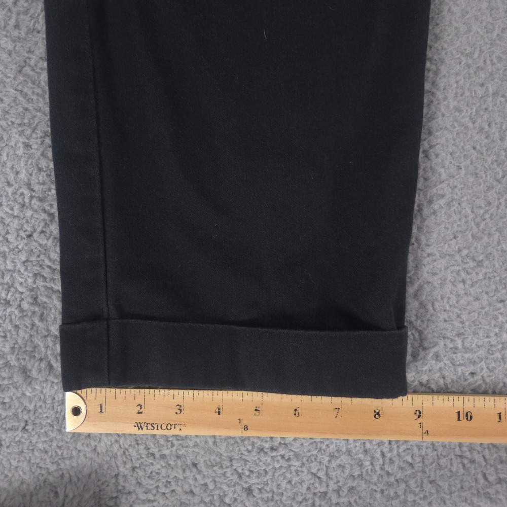 VINTAGE Polo Ralph Lauren Pants Mens 34x32 Black Hammond Cotton Pleated 90s Y2K - Picture 2 of 11